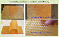 Pure Beeswax Comb Foundation Sheet Honey Yellow Color ISO Approved