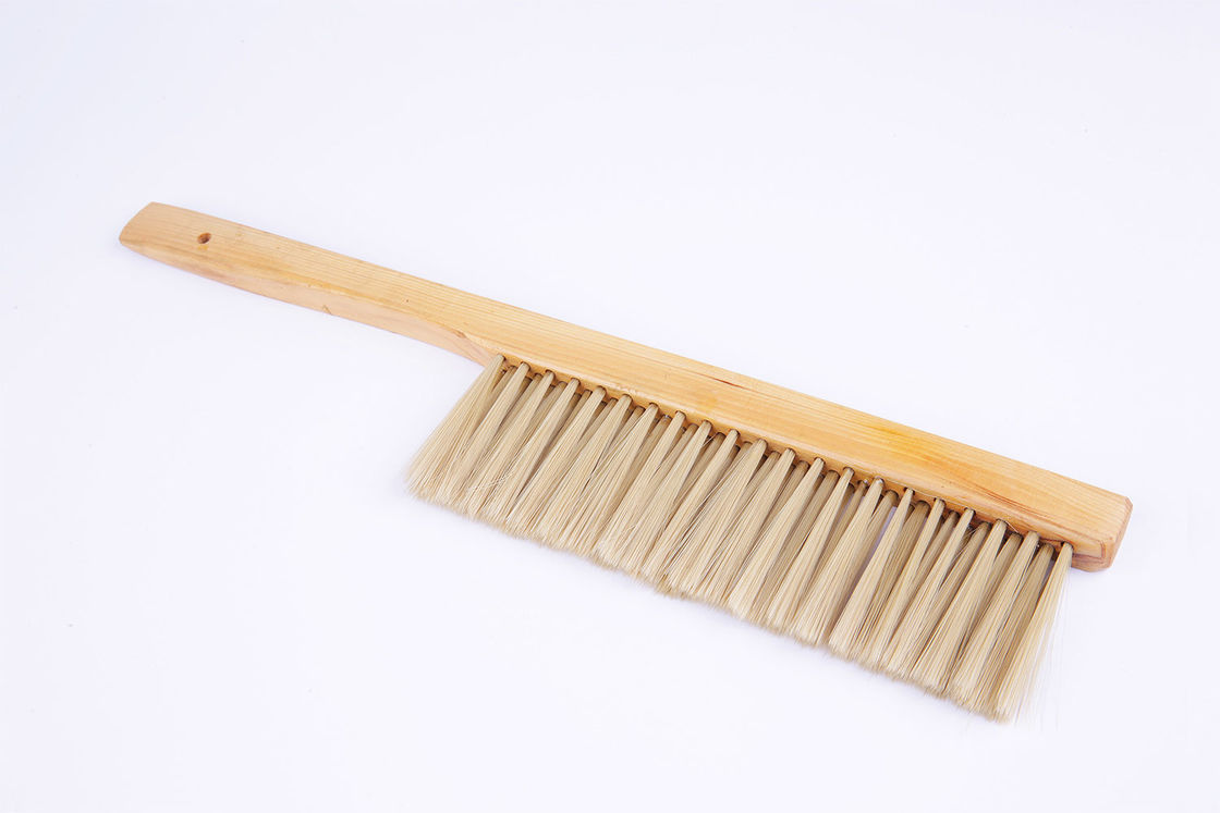 beekeeping durable soft and double rows artification fiber & wood handle bee brush
